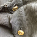 Load image into Gallery viewer, Chanel Boutique Vintage Black / Gold Button Detail Sleeveless Silk Dress
