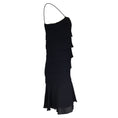 Load image into Gallery viewer, Chanel Boutique Vintage Black / Gold Button Detail Sleeveless Silk Dress
