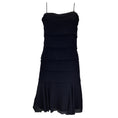 Load image into Gallery viewer, Chanel Boutique Vintage Black / Gold Button Detail Sleeveless Silk Dress
