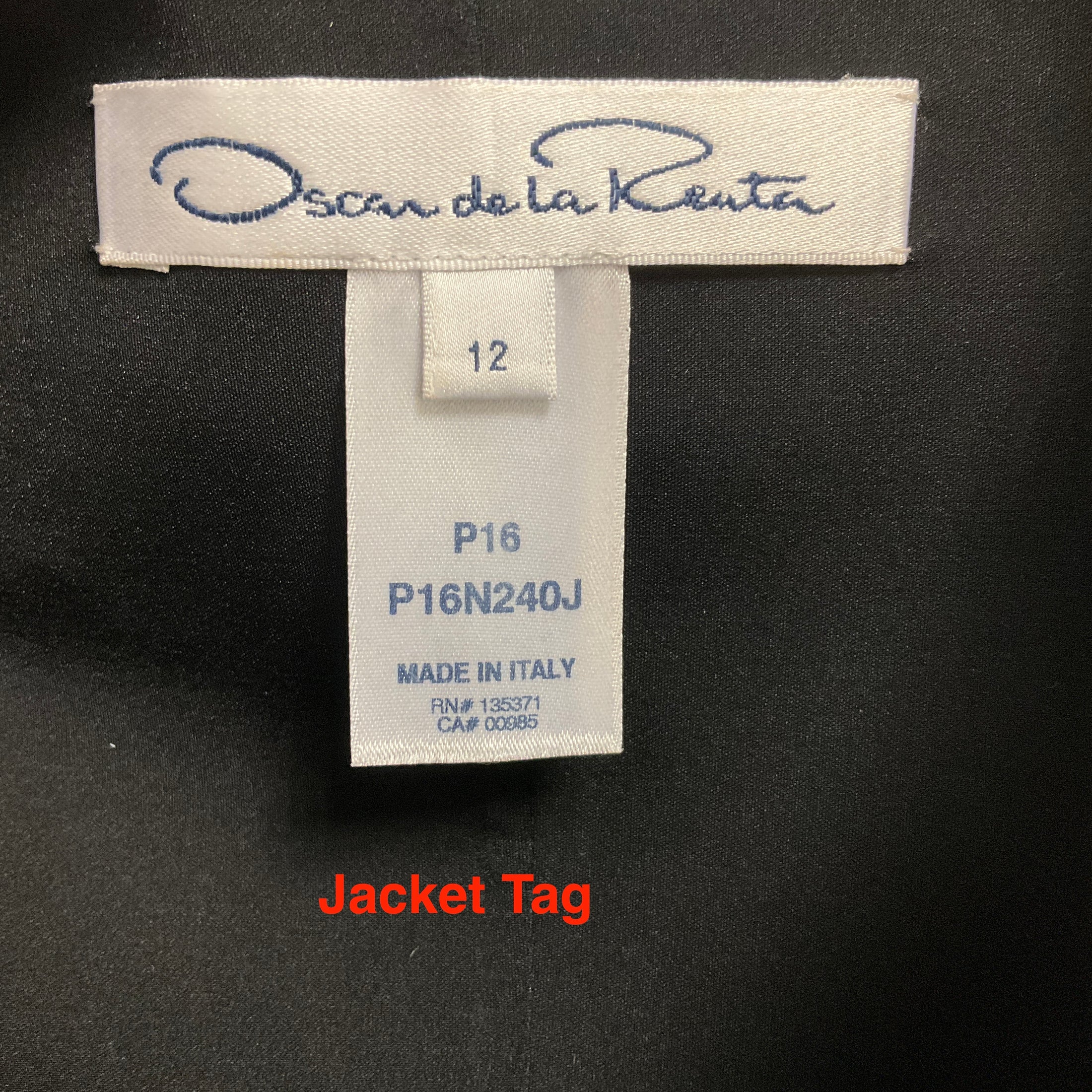 Oscar de la Renta Black / Grey Leather and Boucle Twill Tweed Zip Front Jacket and Pencil Skirt Suit Set