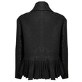 Load image into Gallery viewer, Rochas Black Sequined Wool Pleated Hem Jacket
