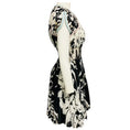 Load image into Gallery viewer, Aquilano Rimondi Black / White / Light Blue / Purple Printed Chiffon Mini Cocktail Dress
