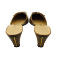 Load image into Gallery viewer, Chanel Tan / Black / Gold Buckle Leather Mules

