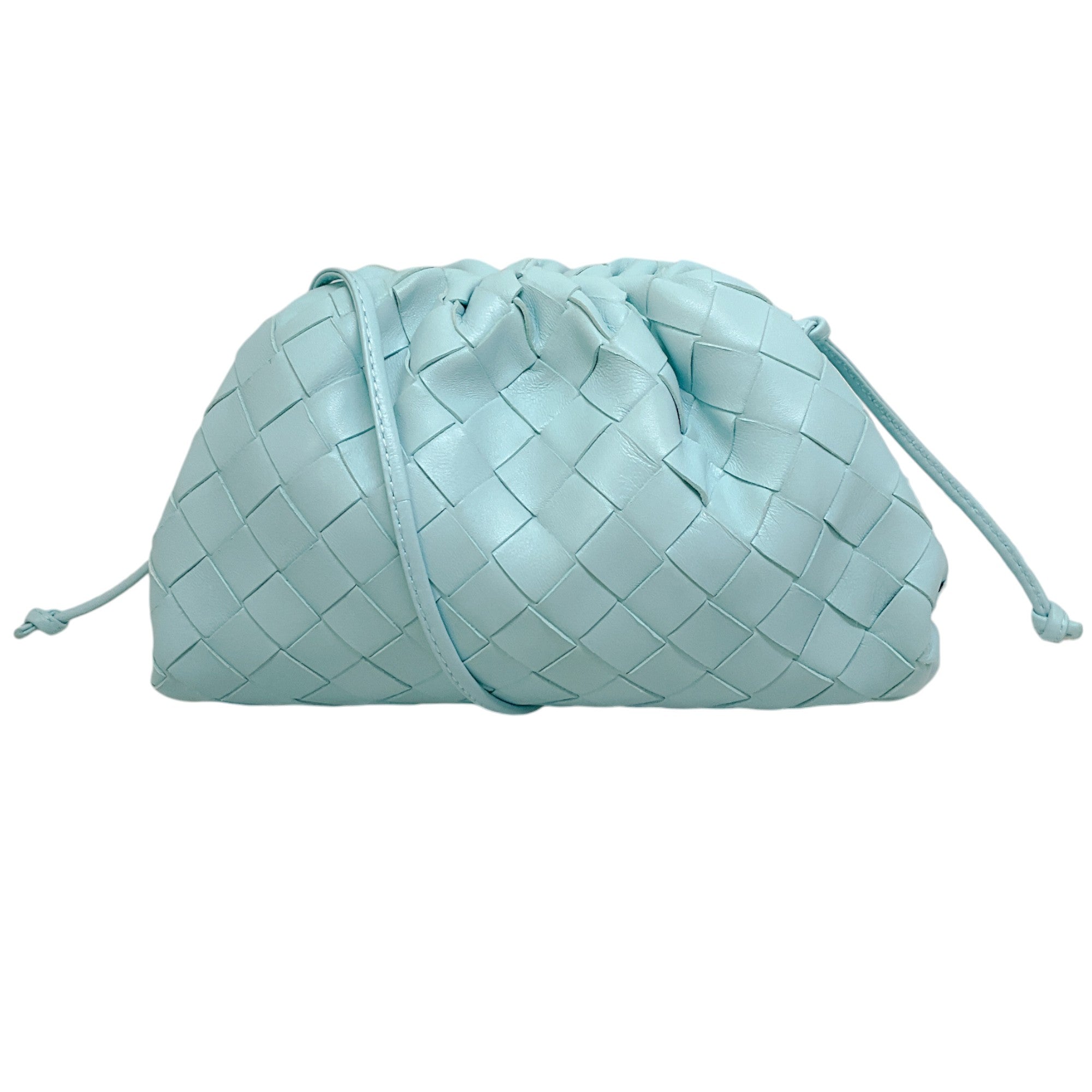 Bottega Veneta Ice Blue Woven Mini Pouch
