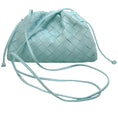 Load image into Gallery viewer, Bottega Veneta Ice Blue Woven Mini Pouch
