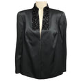 Load image into Gallery viewer, Akris Black Stone Embellished Silk Evening Jacket
