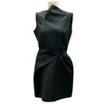 Load image into Gallery viewer, Roland Mouret Black Sleeveless Satin Mini Dress
