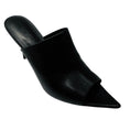 Load image into Gallery viewer, Antonelli Firenze Black Pointed Toe Leather Mule Sandals
