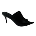 Load image into Gallery viewer, Antonelli Firenze Black Pointed Toe Leather Mule Sandals
