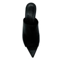 Load image into Gallery viewer, Antonelli Firenze Black Pointed Toe Leather Mule Sandals

