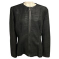 Load image into Gallery viewer, Ralph Lauren Black Label Black Zip Front Ribbed Lamb Leather and Goat Suede Jacket
