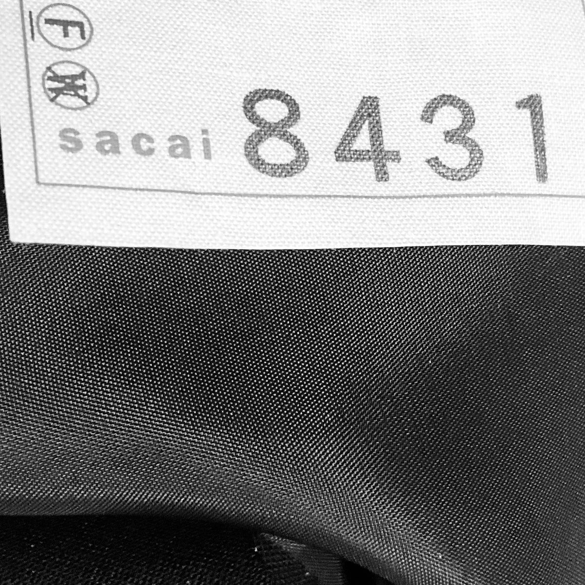 Sacai Black Suiting Wool and Satin Barrel Pants with Belt