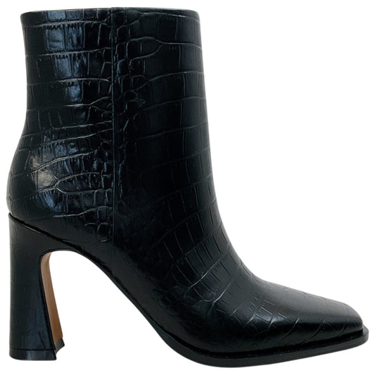 Lana Wilkinson Black Croc Embossed Leather Sam Boots
