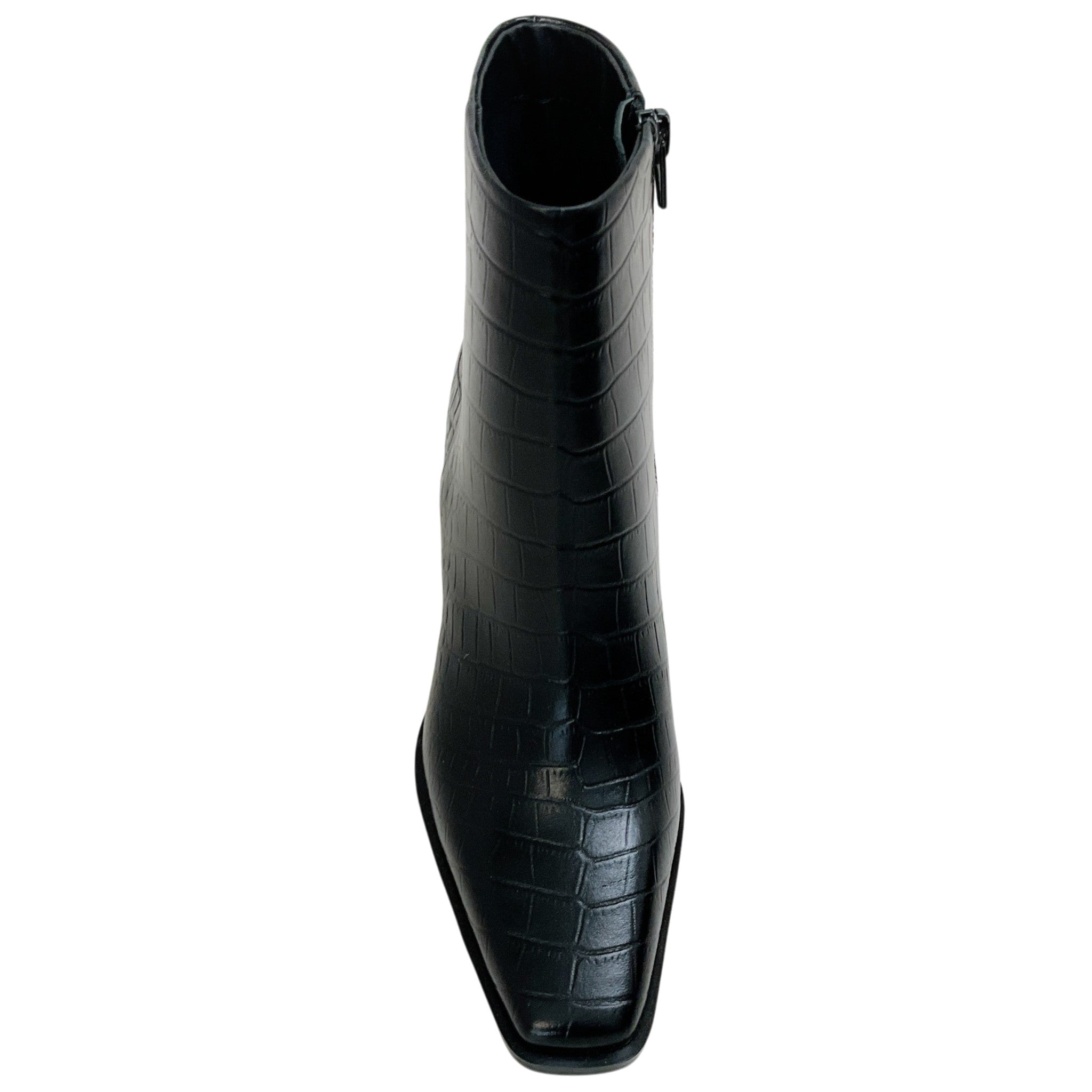 Lana Wilkinson Black Croc Embossed Leather Sam Boots