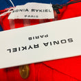 Load image into Gallery viewer, Sonia Rykiel Red / Navy Blue Striped Cashmere Knit Polo Sweater
