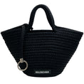 Load image into Gallery viewer, Balenciaga Black Woven Cord Ibiza Small Basket Bag

