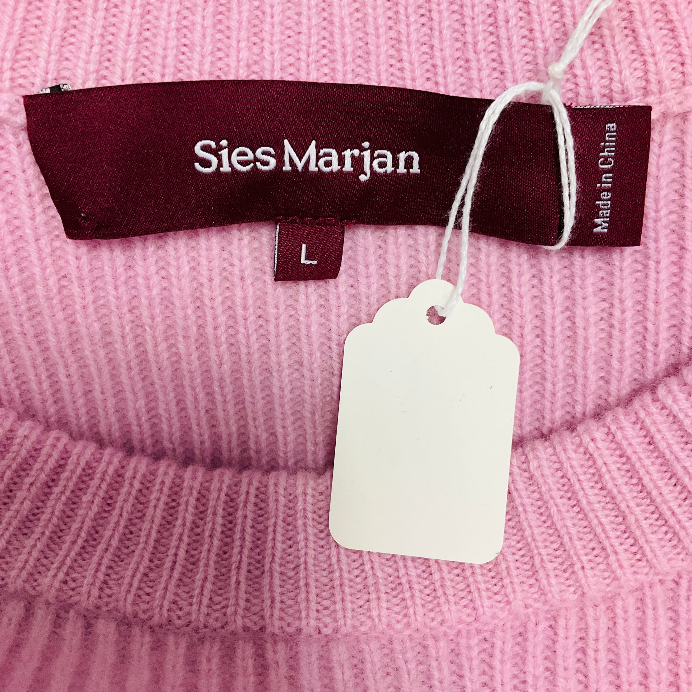 Sies Marjan Pink / Beige / Green Wool and Cashmere Knit Asymmetric Layered Sweater