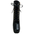 Load image into Gallery viewer, Gianvito Rossi Black Leather York Lace Up Booties
