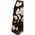 Load image into Gallery viewer, Tory Burch Deep Chocolate Daisy Printed Twill Crepe Wrap Skirt
