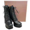 Load image into Gallery viewer, Gianvito Rossi Black Leather York Lace Up Booties
