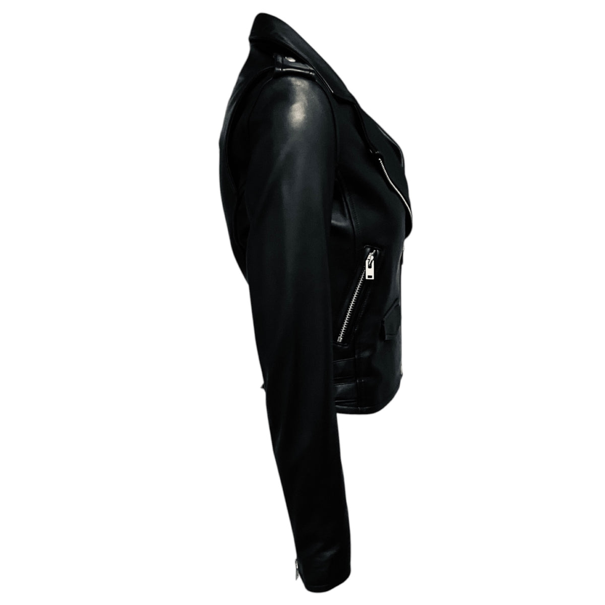 Iro Black Ashville Lambskin Leather Moto Jacket