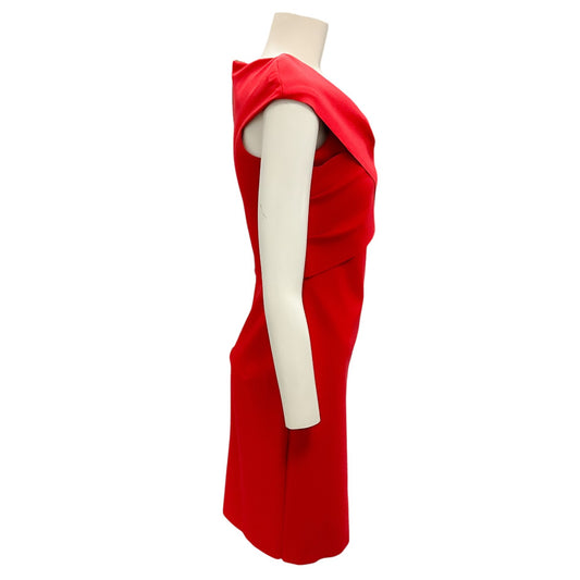 Greta Constantine Red Stretch Scuba Honorina Dress