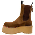 Load image into Gallery viewer, R13 Brown Suede Double Stack Chelsea Platform Boots
