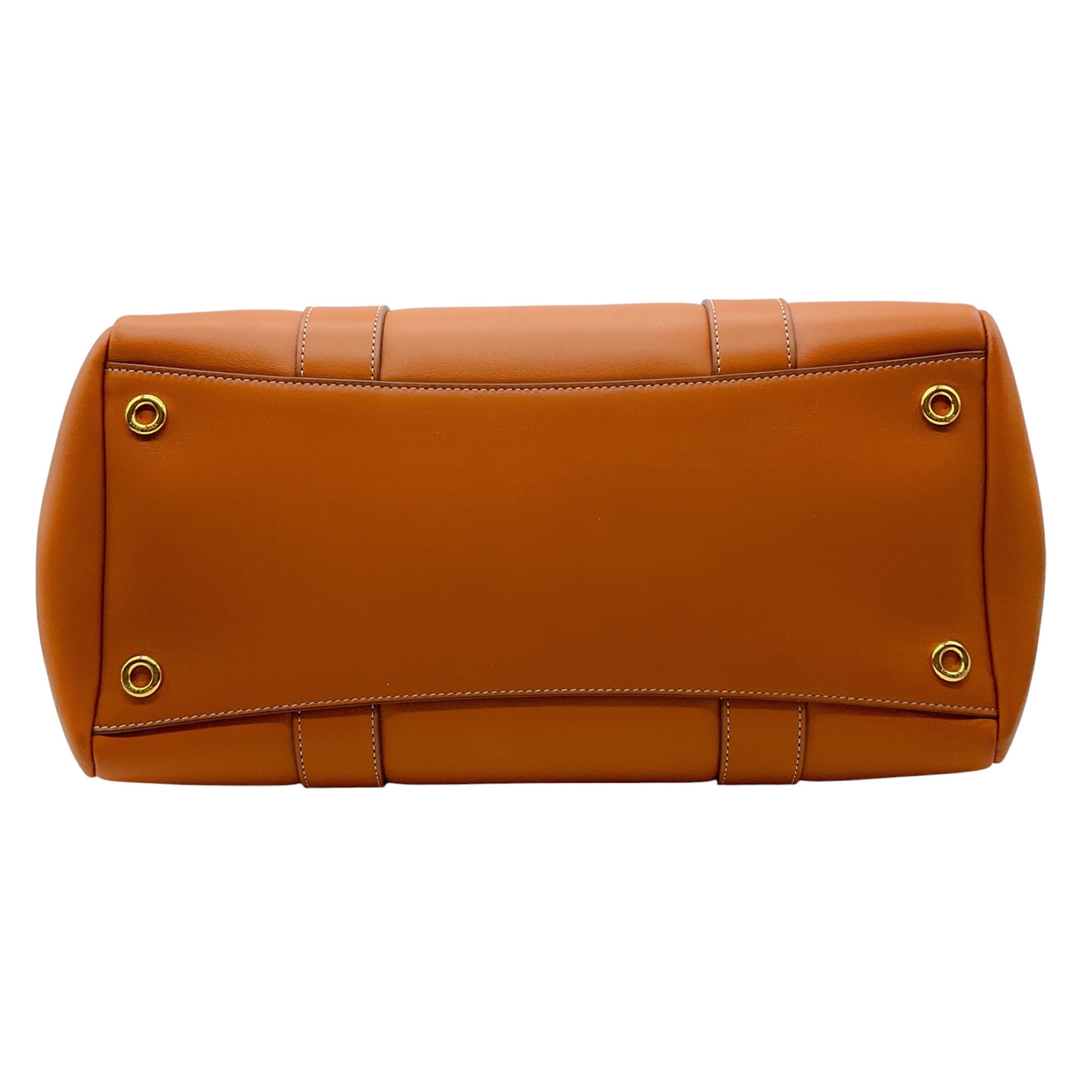 Loro Piana Warm Tan Loom L32 Smooth Calfskin Rounded Leather Tote Bag