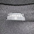 Load image into Gallery viewer, Chanel Black Square Neck Long Sleeved Cashmere Knit Pullover Sweater with CC Logo Embroidery
