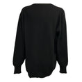 Load image into Gallery viewer, Chanel Black Square Neck Long Sleeved Cashmere Knit Pullover Sweater with CC Logo Embroidery
