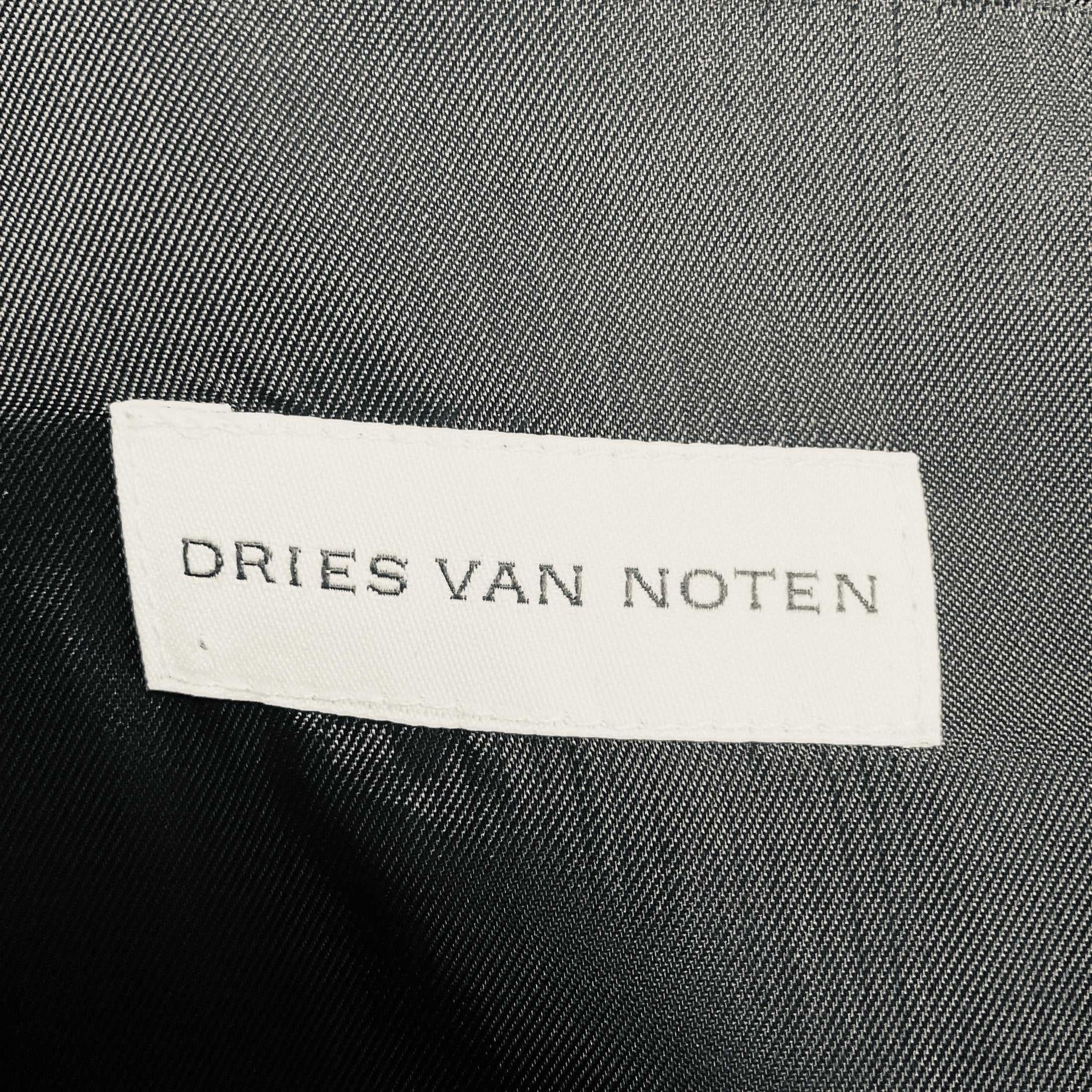 Dries van Noten Black Textured Dillan Midi Dress