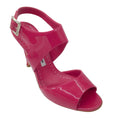 Load image into Gallery viewer, Manolo Blahnik Raspberry Patent Leather Ankle Strap Sandals
