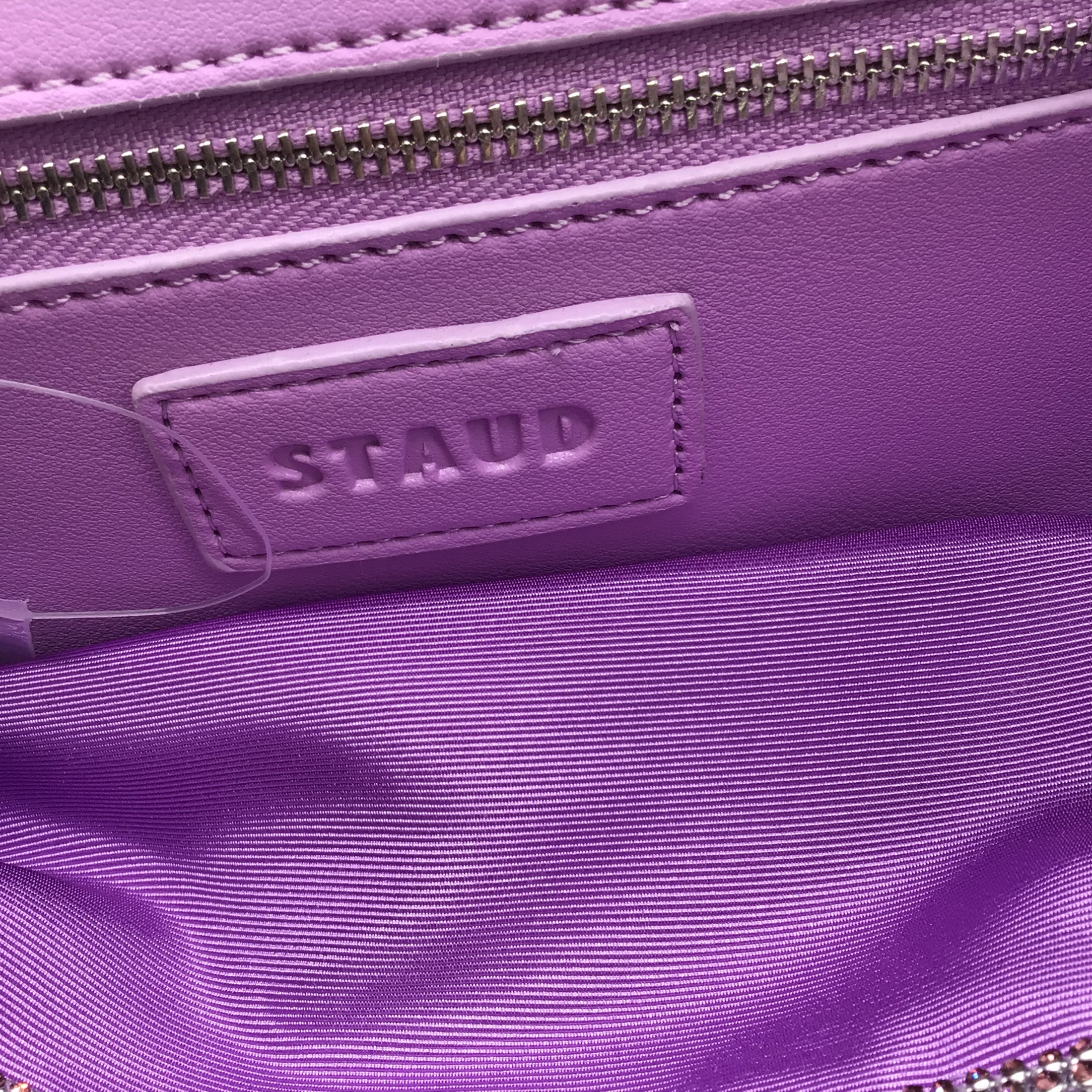 Staud Lilac Crystal Embellished Penny Shoulder Bag