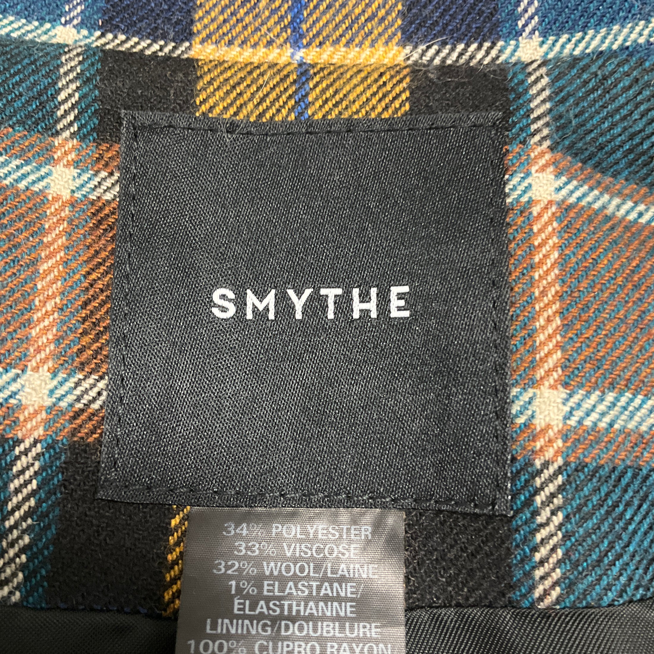 Smythe Blue / Mustard Yellow Plaid Blazer