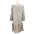 Load image into Gallery viewer, Hubert Gasser Light Grey Long Sleeved Plaid Hem Cotton Dress
