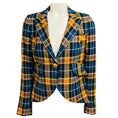 Load image into Gallery viewer, Smythe Blue / Mustard Yellow Plaid Blazer
