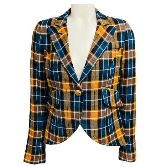 Smythe Blue / Mustard Yellow Plaid Blazer