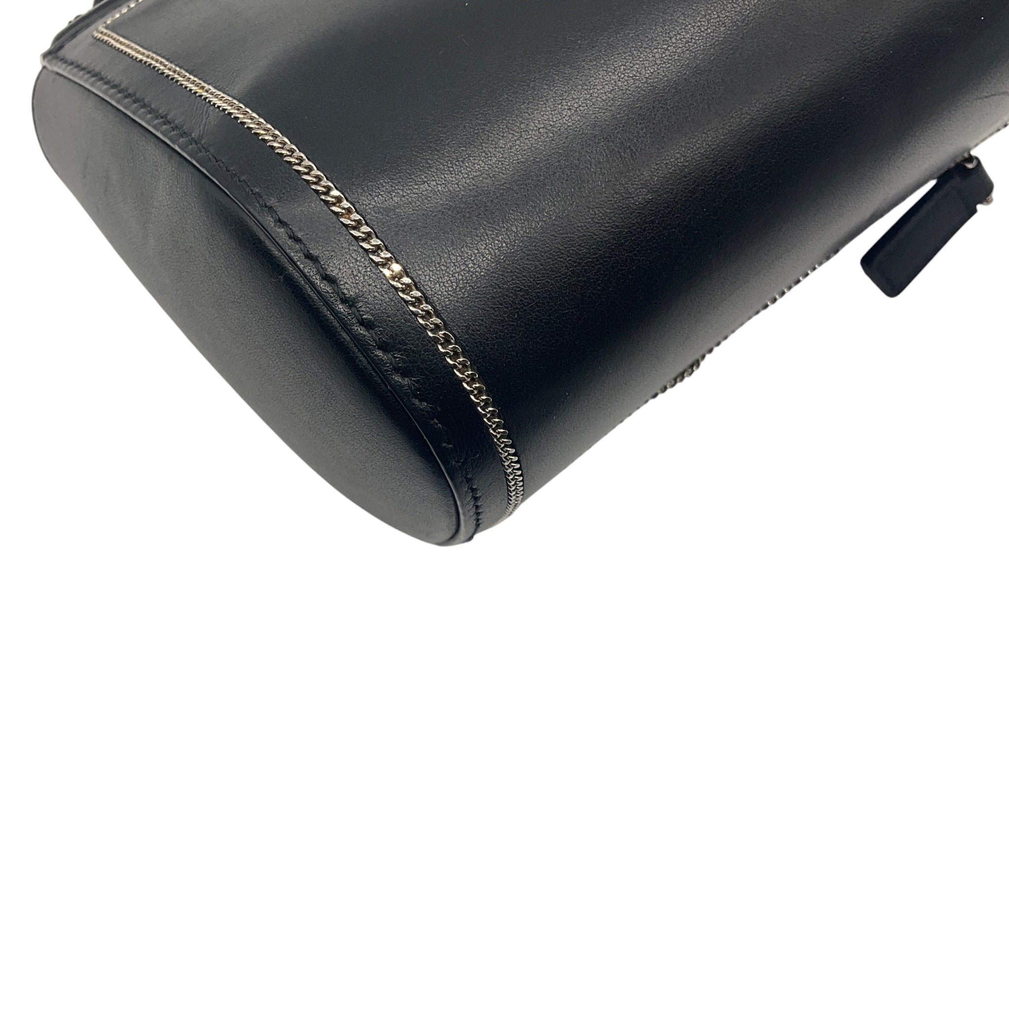 Givenchy Black / Silver Chain Trimmed Leather Crossbody Bag