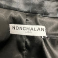 Load image into Gallery viewer, Nonchalant Label Black Metallic Pinstripe Satin Blazer Jacket
