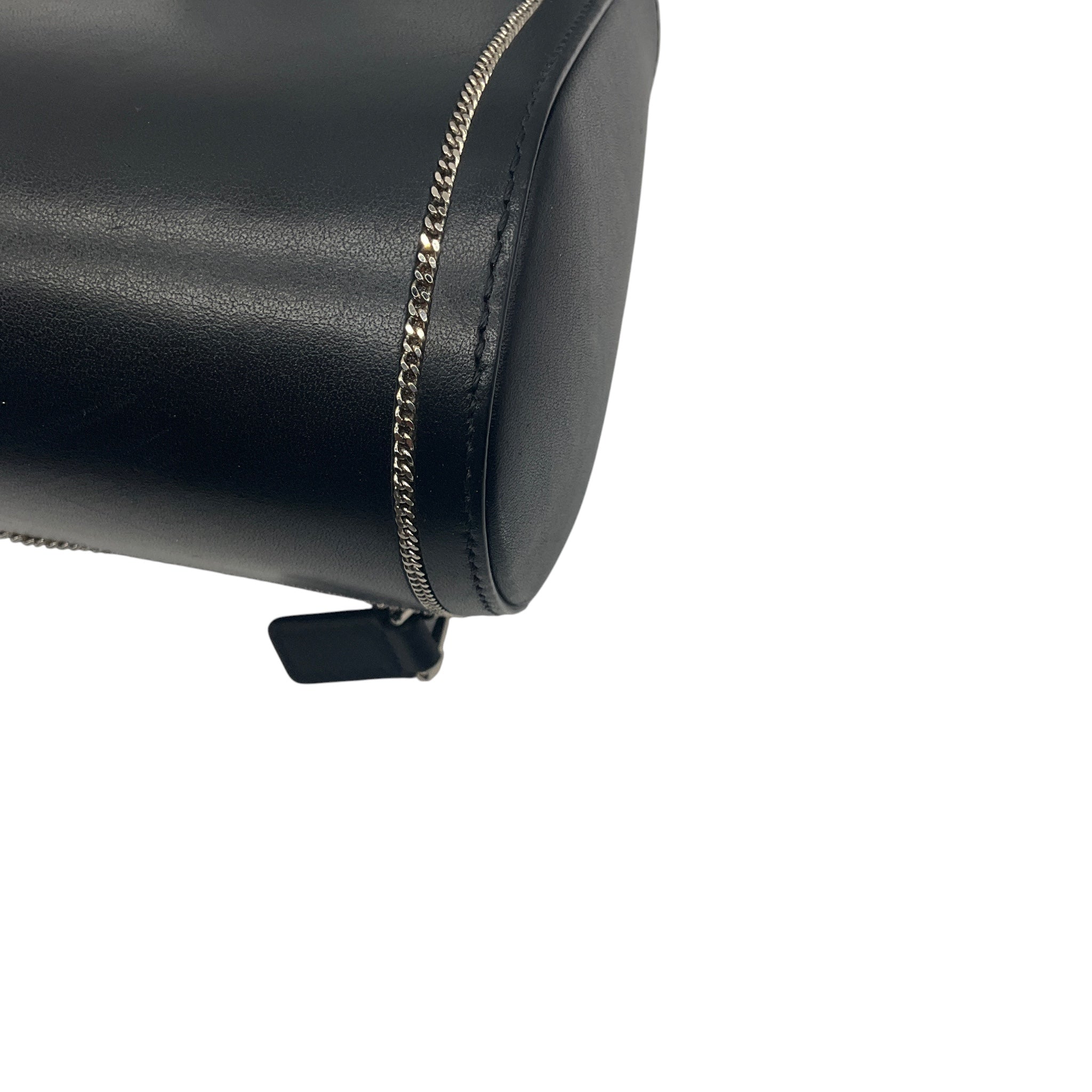 Givenchy Black / Silver Chain Trimmed Leather Crossbody Bag