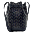 Load image into Gallery viewer, Goyard Navy Blue Goyardine Petit Flot Bucket Bag PM
