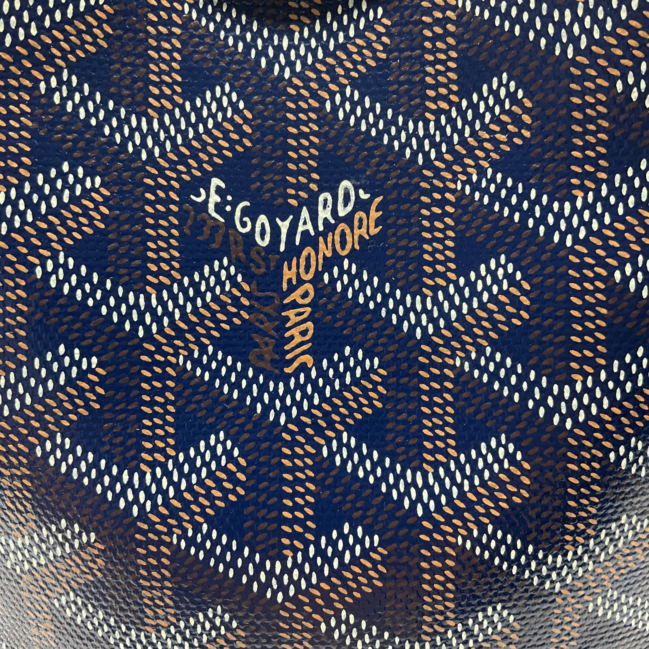 Goyard Navy Blue Goyardine Petit Flot Bucket Bag PM