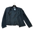 Load image into Gallery viewer, Chanel Black 2002 Cruise Resort Collection Asymmetric Neckline Single Breasted Tweed Jacket
