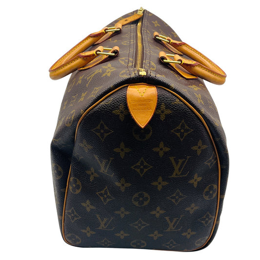 Louis Vuitton Brown Monogram Canvas Speedy 35 Handbag