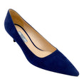 Load image into Gallery viewer, Prada Blue Suede Low Heel Pumps
