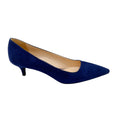 Load image into Gallery viewer, Prada Blue Suede Low Heel Pumps
