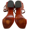 Load image into Gallery viewer, Louis Vuitton Mono Coral Stacked Heel Sandals
