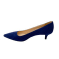 Load image into Gallery viewer, Prada Blue Suede Low Heel Pumps
