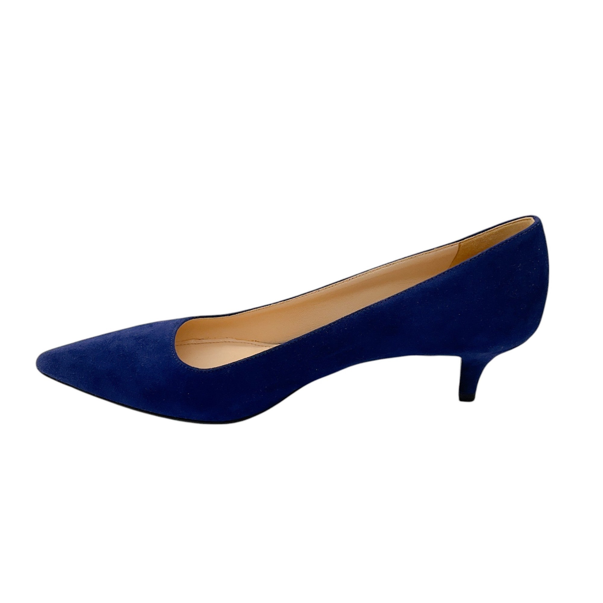 Prada Blue Suede Low Heel Pumps