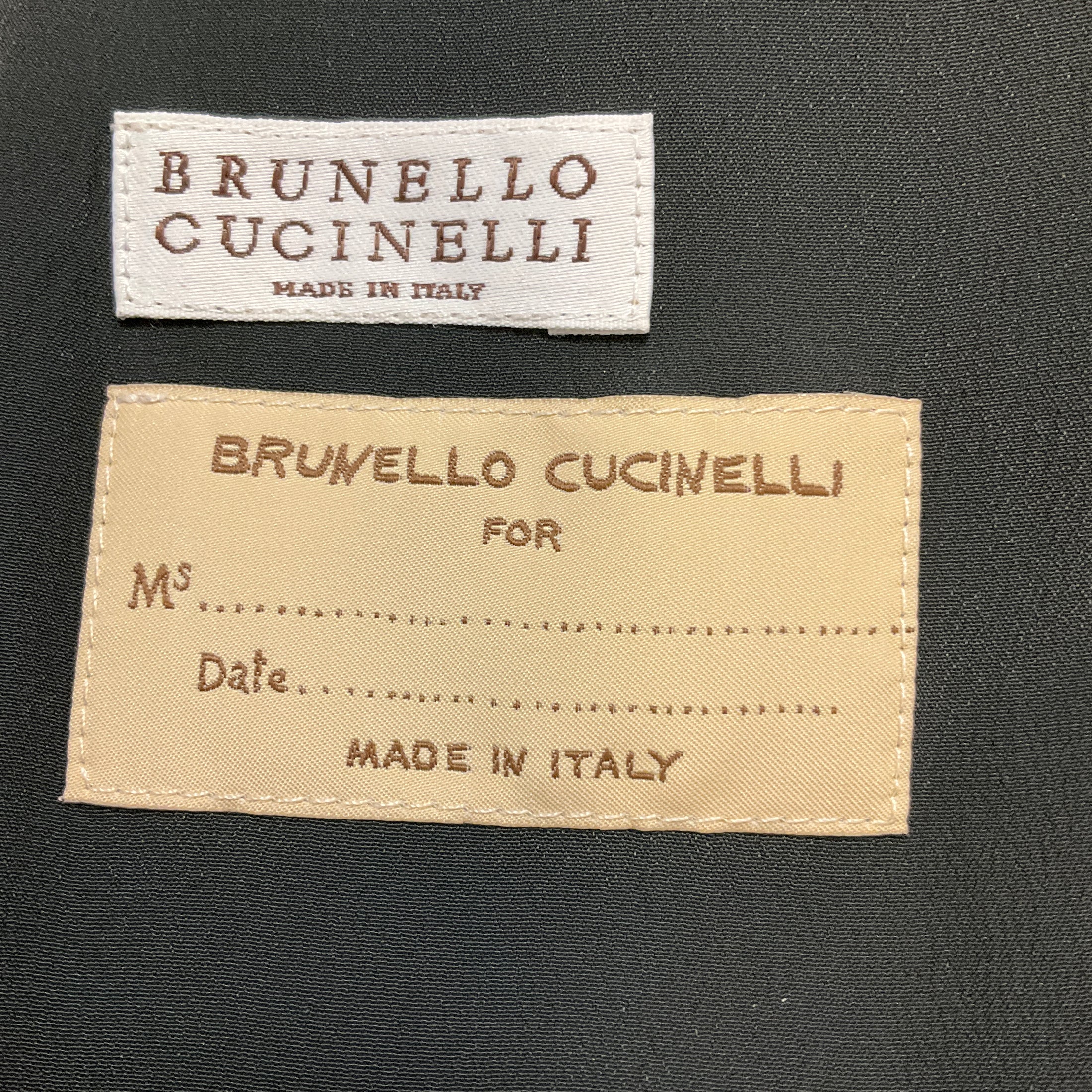 Brunello Cucinelli Gunmetal / Silver Metallic Tailored Double Breasted Blazer